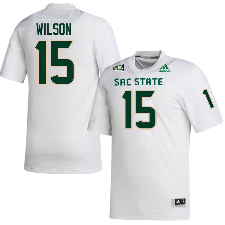 Kameron Wilson SAC State Jersey,Sacramento State Hornets #15 Kameron Wilson Jersey-White